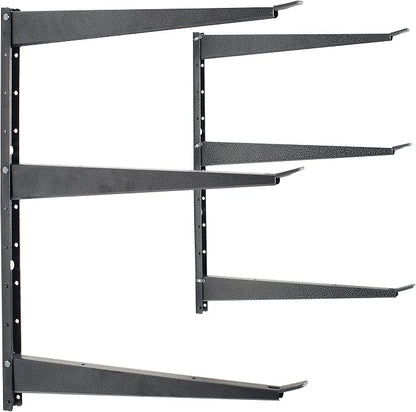 Delta Heavy Duty Wood and Lumber Storage Rack, Holds Up To 480 lbs - Easy to Install Mounted Rack With Steel Construction for Indoor & Outdoor Storage Solution For Garage, Basement & Pantry Cycle