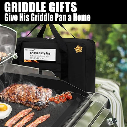 Griddle Carry Bag,Grill Accessory Storage,Large Griddle Accessories Storage Bag, Outdoor Carrying Frying Pan Handbag, Gift for men