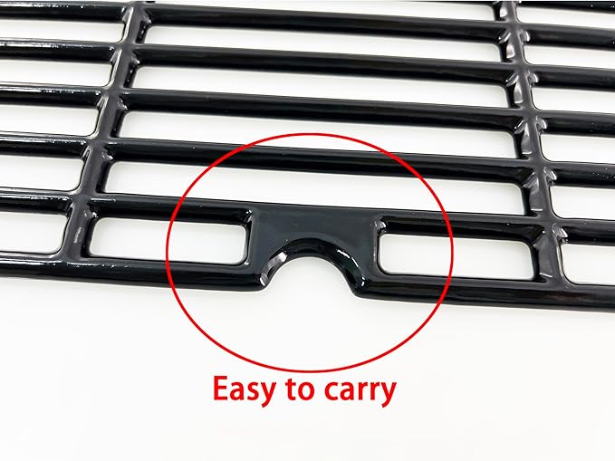 Parts DC121 16 7/8" Polished Porcelain Coated Cast Iron Grill Grates Replacement for Charbroil 463432215, 463436213, 463436214, 463436215, 463441312, 463441514, Thermos 461442114 Grills