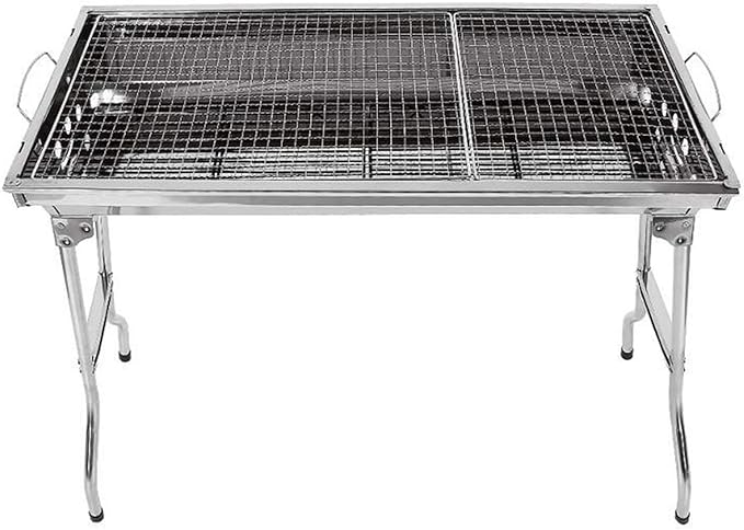 Portable Foldable Stainless Steel Outdoor Charcoal Grill Barbecue for Outdoor Camping Cooking 28.7" times 13.2" times 27.6" BBQ Grill