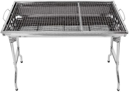 Portable Foldable Stainless Steel Outdoor Charcoal Grill Barbecue for Outdoor Camping Cooking 28.7" times 13.2" times 27.6" BBQ Grill