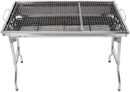 Portable Foldable Stainless Steel Outdoor Charcoal Grill Barbecue for Outdoor Camping Cooking 28.7" times 13.2" times 27.6" BBQ Grill