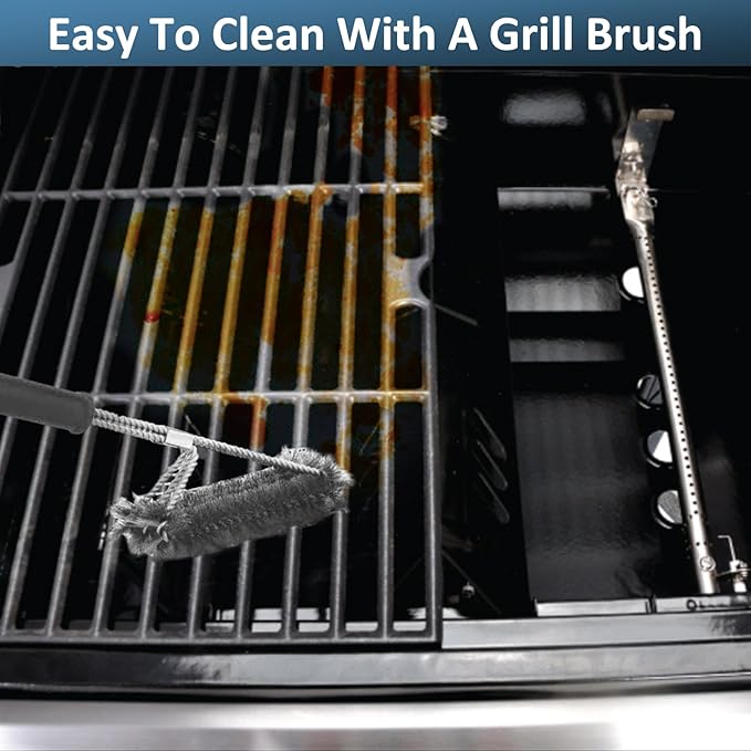 Grill Grates Parts for Dyna-Glo Grill Replacement Parts 2 Burner DGF350CSP, DGF350CSP-D, Cast Iron BBQ Grill Grates, Heat Plates Heat Shields and Burner Tubes for Dyna Glo Grill Accessories.