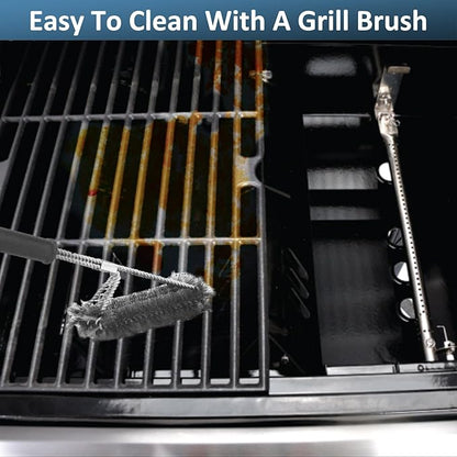 Grill Grates Parts for Dyna-Glo Grill Replacement Parts 2 Burner DGF350CSP, DGF350CSP-D, Cast Iron BBQ Grill Grates, Heat Plates Heat Shields and Burner Tubes for Dyna Glo Grill Accessories.