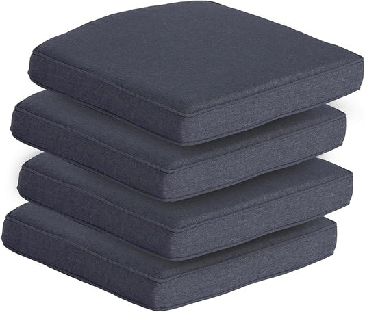 Goodgoods 20 x 20 Outdoor Chair Cushions Set of 4, 1000+ Hours Fade-Resistant & Water-Resistant Furniture Chair Cushions with 30D High-Resilience Foam for Dining Room, Patio Chair, Sky