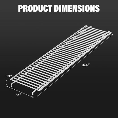 Utheer Warming Rack for Nexgrill 720-0896X & 720-0898 6 Burner Gas Grill, 32.4" x 7.2" Stainless Steel Upper Warming Rack Replacement for Nexgrill 6 Burner Grill