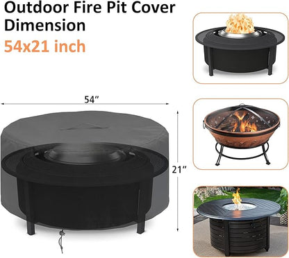 Fire Pit Cover for Solo Stove Yukon Fire Pit Surround Tabletop, Surround Shelter for Fire Pit SurroundTable, Elevation Shelter for Yukon Firepit, Weather-Resistant Protective Cover, 54" x 21"