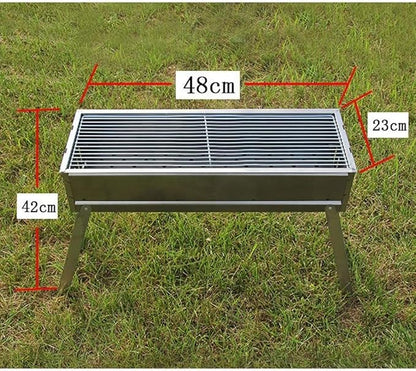Camping Barbecue Grill Home Barbecue Charcoal Barbecue Grill Shelf Outdoor Grill 3-8 People BBQ Utensils Barbecue Charcoal Grill(48cm)