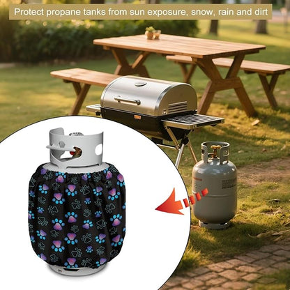 Paw Gas Tank Cylinder Cover for Outdoor Propane Tank Cover 20lb Heavy Duty Outdoor Grill Accessories Fits Standard 20 lb Tank Cylinder Gift for Holiday