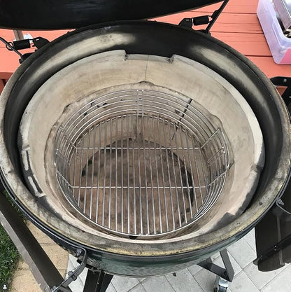 The Accessories for Big Green Egg XL, Ash Clean Tool Charcoal Basket for XLarge BGE, Replacement Parts for Big Green Egg XL, Stainless Steel (with Divider)