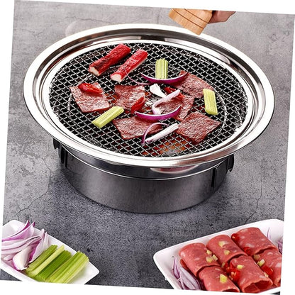 BESPORTBLE Portable Korean Charcoal Grill for Outdoor BBQ Stainless Steel Mini Grilling Stove Easy Setup for Camping and Picnics