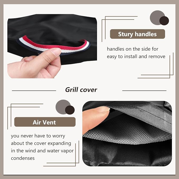 Grill Cover for Blackstone 22 inch Griddle with Hood and Stand,Outdoor Heavy Duty 600D Flat Top Grill Cover,Waterproof UV & Fade Resistant Grill Cover