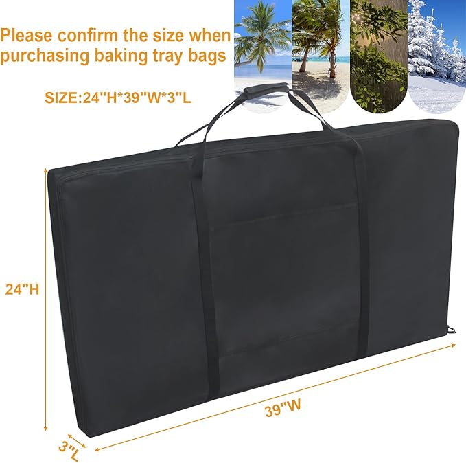 36” Griddle Carry Bag -39''L×24''W ×3''H fit for 36“ Griddle Camp Chef SG100, SG60, FG32 Portable for BBQ Outside, Cover for Grill Griddle