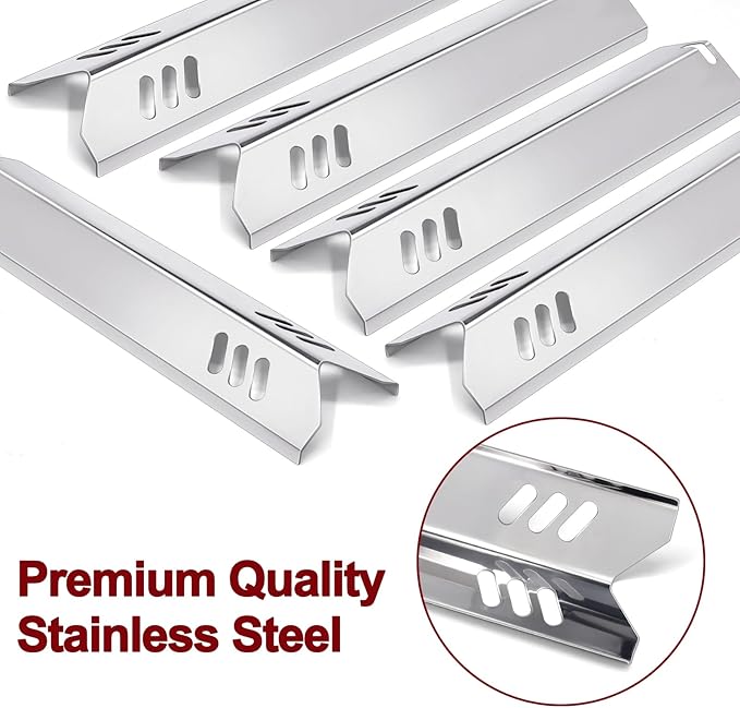 Hiorucet Grill Grease Tray Replacement Parts for Dyna Glo DGF510SBP, Adjustable 24''-30'' Grill Drip Pan Tray, DGF510SBP Grates and Heat Tent Plates for Dyna Glo Grill Replacement Parts 5 Burner.