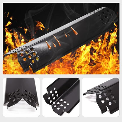 Criditpid Grill Replacement Parts for Nexgrill 6 Burner 720-0896B 720-0898 720-0896 720-0830H 720-0888 720-0888N 720-0822A, Heat Plate Burner Cover Flame Tamer Parts for Nexgrill 720-0896B Grill