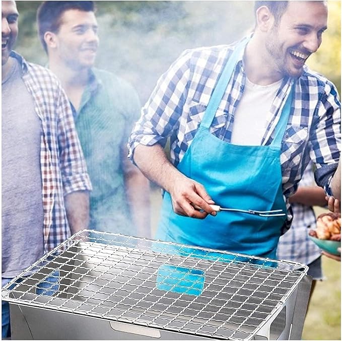 Outdoor Charcoal Grill Small Charcoal Grill Stainless Steel Outdoor Folding Portable Barbecue Grill Tools For Camping Picnic BBQ Grill Barbecue Grill
