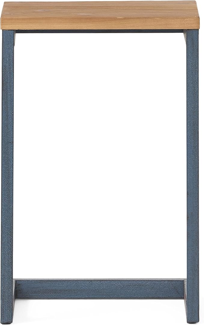 Christopher Knight Home Caspian Outdoor Firwood C Shaped Table, Antique Finish, Small, 10.25 in x 12.75 in x 19.5 in