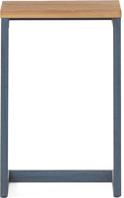 Christopher Knight Home Caspian Outdoor Firwood C Shaped Table, Antique Finish, Small, 10.25 in x 12.75 in x 19.5 in