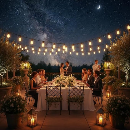 120FT Outdoor String Lights, LED Patio Lights with 30+2 Shatterproof S11 Edison Bulbs,Ultra Long Waterproof Hanging Lights for Backyard Deck Porch Party Decor Commercial Use 2700K