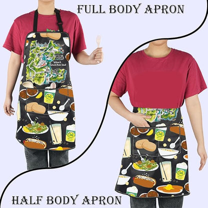 Rhode Island Kitchen Apron Ocean State Vacation Lover Travel Reusable Apron Graduation Gift for Her