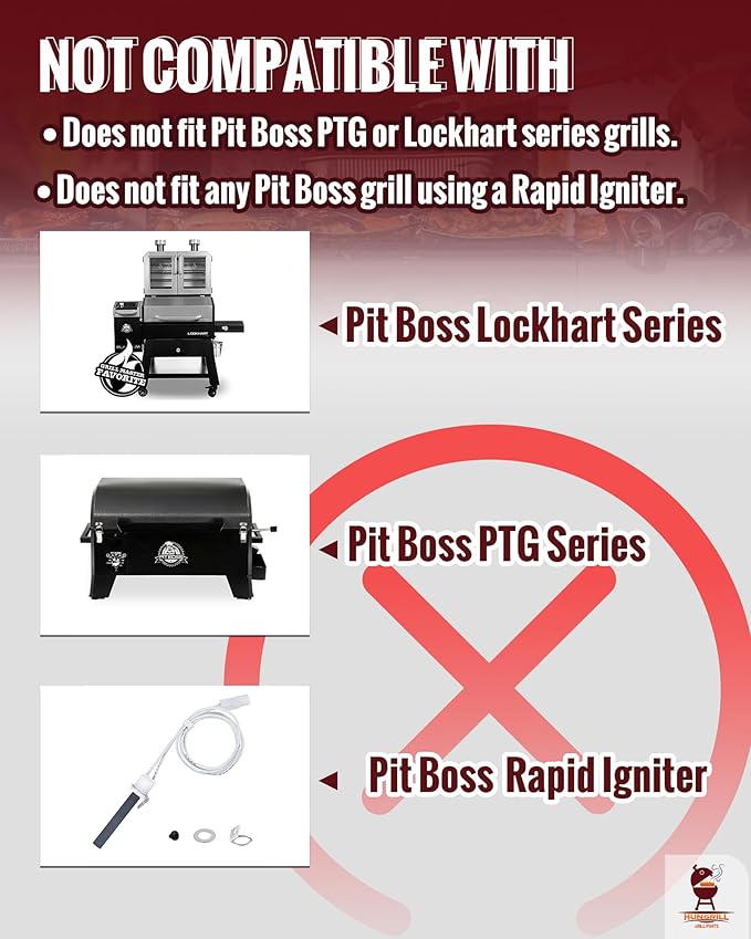 120V AC Hot Rod | Igniter Replacement for Camp Chef, Pit Boss (Not for PTG/Lockhart/Rapid Igniter), Traeger AC Models (Excludes D2 DC Series), Z Grills, Nexgrill, Oklahoma Joe's Pellet Grill & Smoker