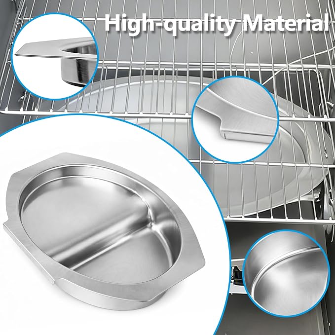 9007170040 Water Bowl Replacement Parts for Masterbuilt 30 inch Digital Electric Smoker, Small Water Pan for Masterbuilt Smoker 20071217, 20071218, 20071317, MB20070421, MB20070619, MB20070924