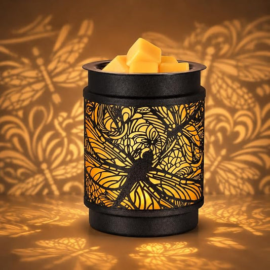 Dragonfly Wax Melt Warmer Metal Electric Wax Warmer for Scented Wax | Electric Fragrance Candle Oil Burner 2 in 1 Wax Melts as Gifts for Moms Grandma Women Girls(Dragonfly)