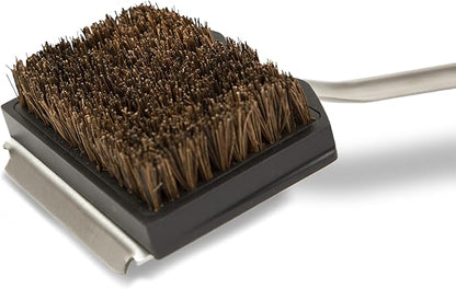Pit Boss Grills Soft Touch Palmyra Head Brush, Black/Silver