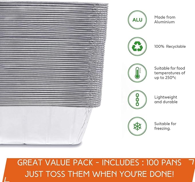 Findful 100-Pack Drip Pans Liners for Blackstone Griddle Accessories, Aluminum Foil Pan Disposable for 17" 22" 28" 36" Blackstone Griddle Drip Tray Holder Grill Rear Grease Catcher Cup