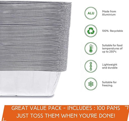 Findful 100-Pack Drip Pans Liners for Blackstone Griddle Accessories, Aluminum Foil Pan Disposable for 17" 22" 28" 36" Blackstone Griddle Drip Tray Holder Grill Rear Grease Catcher Cup