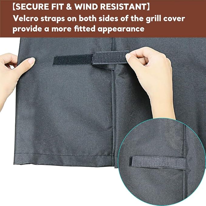 Uniflasy Grill Cover Compatible with Camp Chef 24 Pellet Grills, 600D Waterproof Smoker Cover for Woodwind Pro 24, DLX 24, SmokePro PG24 PG24LS PG24S PG24SE PG24LTD, Anti-UV Windproof BBQ Cover
