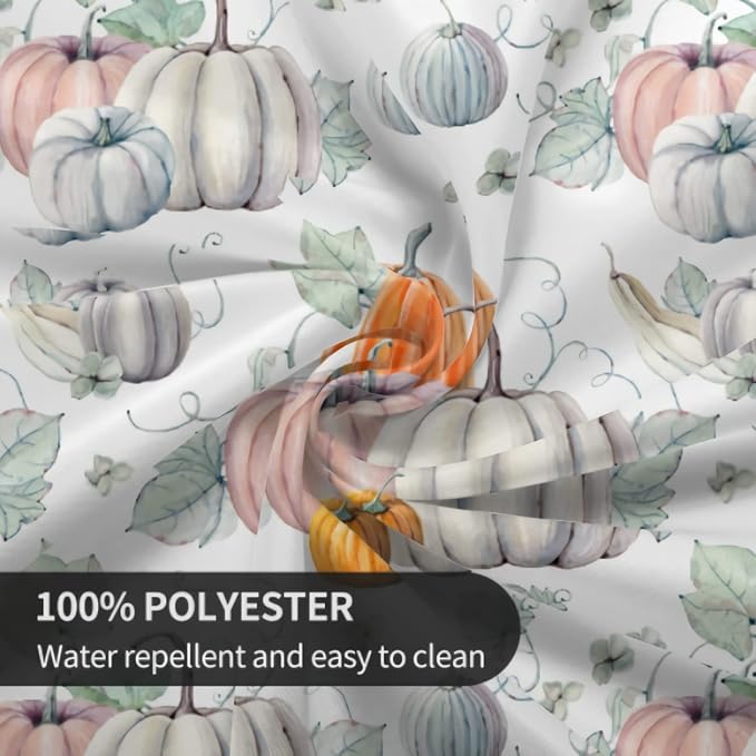Sweetshow Thanksgiving Fall Round Tablecloth 70 Inch for Watercolor Autumn Pumpkin Tablecloth Polyester Washable Circle Table Cover Table Cloth for Kitchen Dining Room Picnic Patio Wedding Party