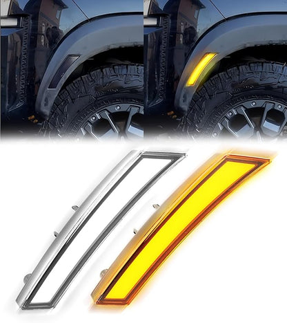 White Grill Lights and Smoked Fender Lights Bundles for Frontier 2022-2024