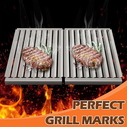 Grill Grates for Solaire 21G Grills Stainless Steel Grill Replacement Parts for SOL-IRBQ-21GVI-LP Replacement Grates for SOL-2116R, 8.7 x 13.7 Inch