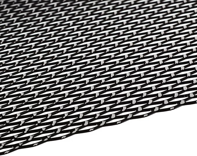 AggAuto Universal 40"x13" Car Grill Mesh 6x12mm Hexagon Hole Black | Aluminum Alloy Automotive Grille Insert Bumper, One of the Most Multifunctional Shape Grids 100x33cm