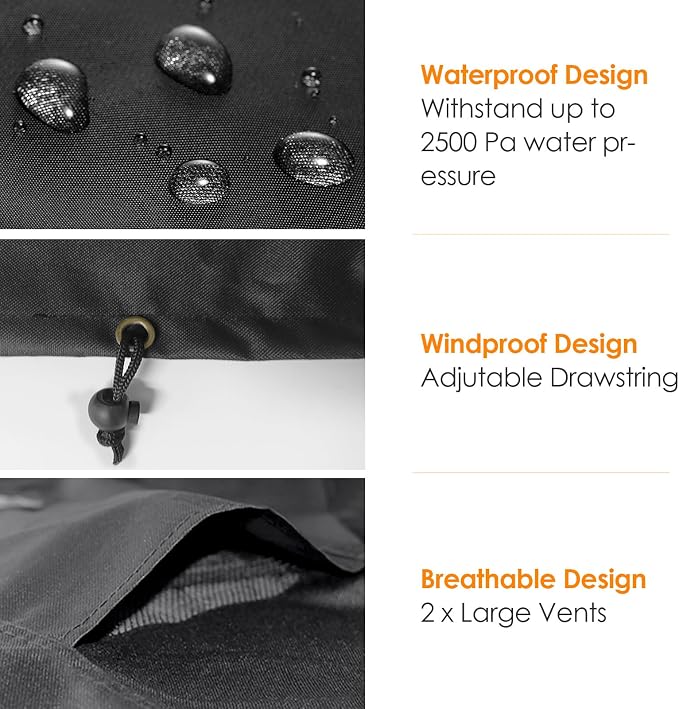 Outdoor Prep Table Cover-55" x 24" x 32" Heavy Duty Waterproof Grill Cover Compatible with Keter Unity Portable Table,Patio Kitchen Prep/Work Table,UV Resistance Grill Cart Serving Bar Cabinet Cover ﻿