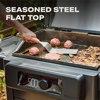 Current® Model G Griddle, Smart Electric Outdoor Flat Top BBQ Grill with 200°F to 600°F Range for Searing & Roasting, Digital Precision, Apartment-Friendly & Weather-Resistant, Onyx