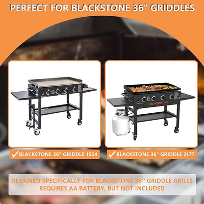4 Outlet Grill Igniter Kit for Blackstone Grill Igniter Blackstone Starter Replacement 36 Inch Griddle Accessories, Ignitor & Ignition Wires Kit for Black Stone Igniter Replacement,AA Battery Required