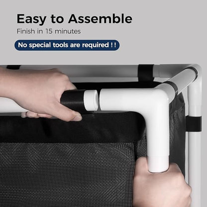 Pool Storage Bin, 105 Gallons, Holder for Noodles, Toys, Floats, Towels, Mesh Organizer for Swimming Equipments, Basic Style