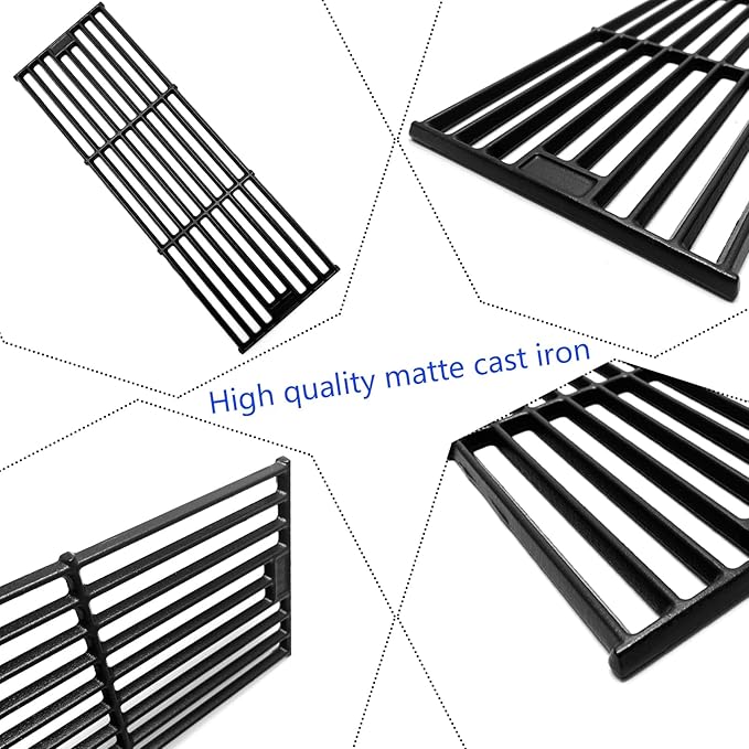 19-3/4" Cast Iron 4 Cooking Grates Replacement for Chargriller 2121, 2123, 2222, 2828, 3001, 3008, 3030, 3072, 3232, 3725, 4000, 4001, 4008, 4208, 5050, 5072, 5252, 9020 King Griller 3008, 5252 Grill