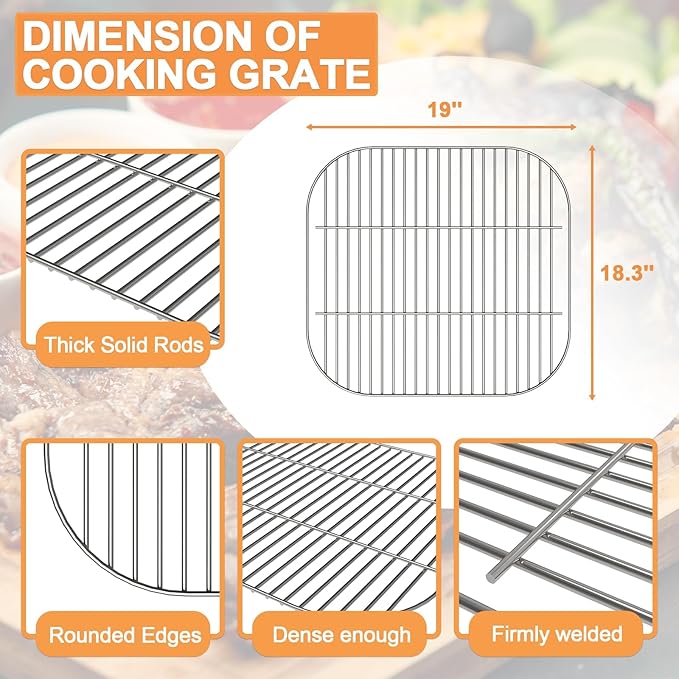 Grill Parts for Aussie Charcoal Grill Parts Americana Grill Replacement Parts Walk-A-Bout, Sizzler, Swinger & Traveler,1PC 1025.8.001 Charcoal Grate &1PC 1040.8.001 Ash Pan for Americana 3000-4000 SER