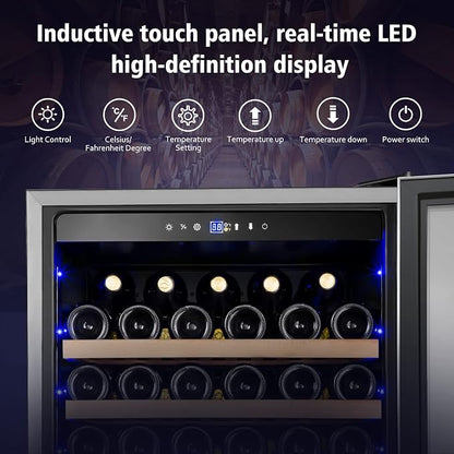 Velivi Wine Cooler Refrigerator, 179 Bottles Professional Wine Fridge | with Powerful Compressor,Quiet Operation and Elegant Design for Wine Lovers