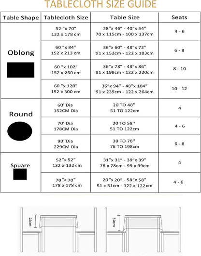 EHouseHome Outdoor and Indoor 70inch Round Tablecloth with Umbrella Hole and Zipper, Waterproof Zippered Patio Cloths, Spring/Summer Table Covers for Backyard Circular Table/BBQs/Picnic