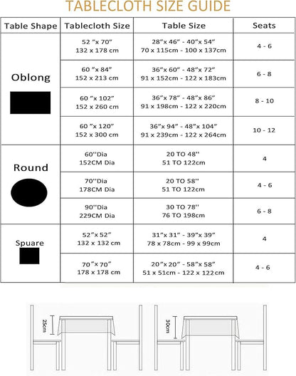 EHouseHome Outdoor Indoor Tablecloth with Umbrella Hole for Oval Table,Waterproof Patio Table Cloths, Spring/Summer Table Covers with Zipper for Backyard Circular Table/BBQs/Picnic,60 x 84 inches