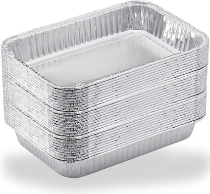 Drip Pans for Weber, Disposable Aluminum Foil Grease Trays for Weber Grills, Universal Replacement Liners for Weber Series, 8.6" x 6" - 50 Pcs