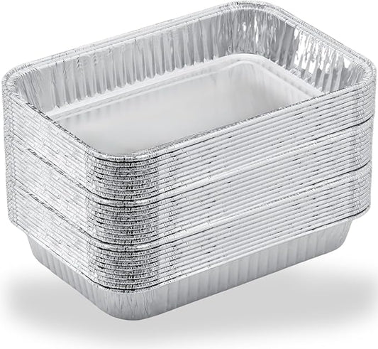 Drip Pans for Weber, Disposable Aluminum Foil Grease Trays for Weber Grills, Universal Replacement Liners for Weber Series, 8.6" x 6" - 50 Pcs