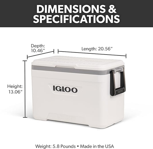 Igloo Marine Cooler | Insulated Hard Shell Ice Chest |Great for Fishing, Camping, Boating, & More