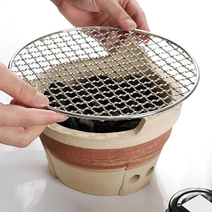 Outdoor Charcoal Stove Large Brown Clay Bbq Grill Portable Camping Coal Stove for Cooking Barbecue Supplies