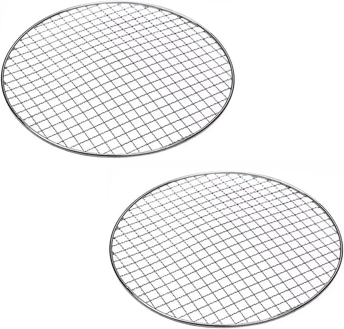Charcoal grills Stainless Steel Charcoal Barbecue Grill Round Non-stick Barbecue Grills Portable Charcoal Grill For Outdoor Camping BBQ