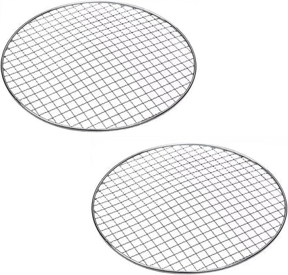 Charcoal grills Stainless Steel Charcoal Barbecue Grill Round Non-stick Barbecue Grills Portable Charcoal Grill For Outdoor Camping BBQ